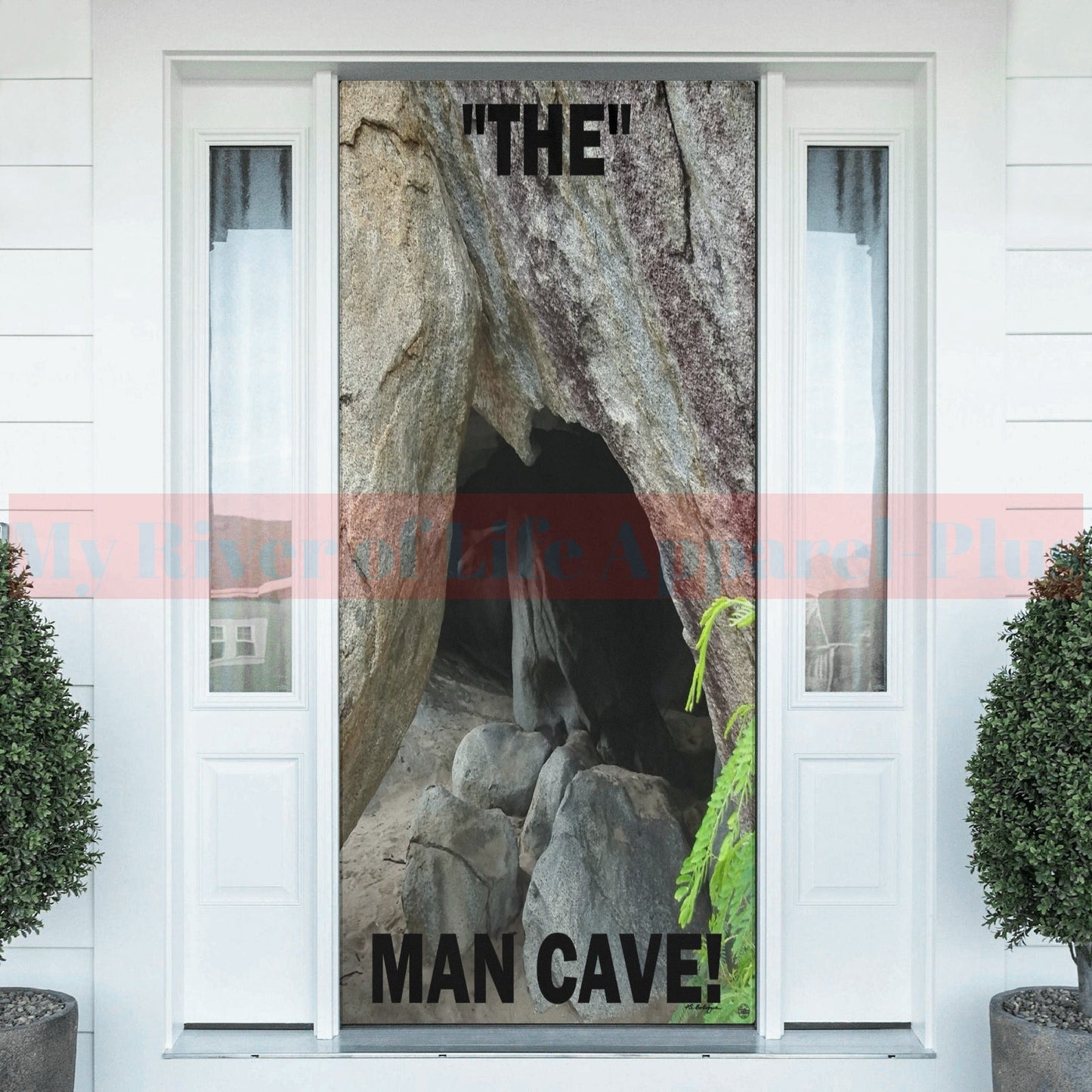 Door Poster (Fabric) Black Lettering