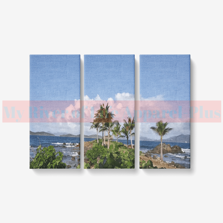 "The Palms" 3 Piece Canvas Wall Art