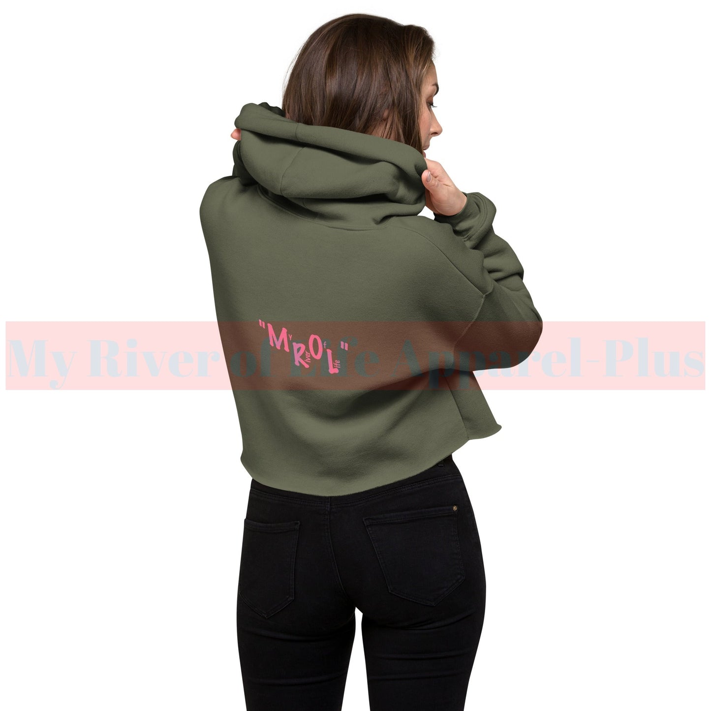 Cropped Hoodie "MROL" Pink