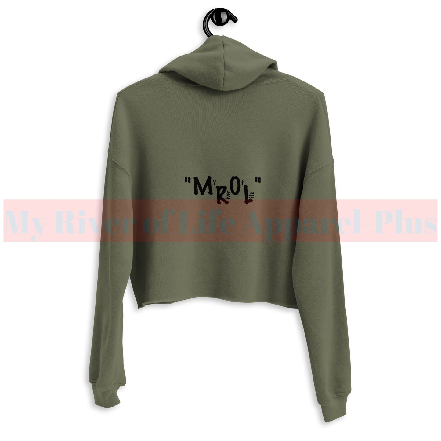 Cropped "MROL" (Bl. Lettering) Hoodie-My River Of Life Apparel-Plus