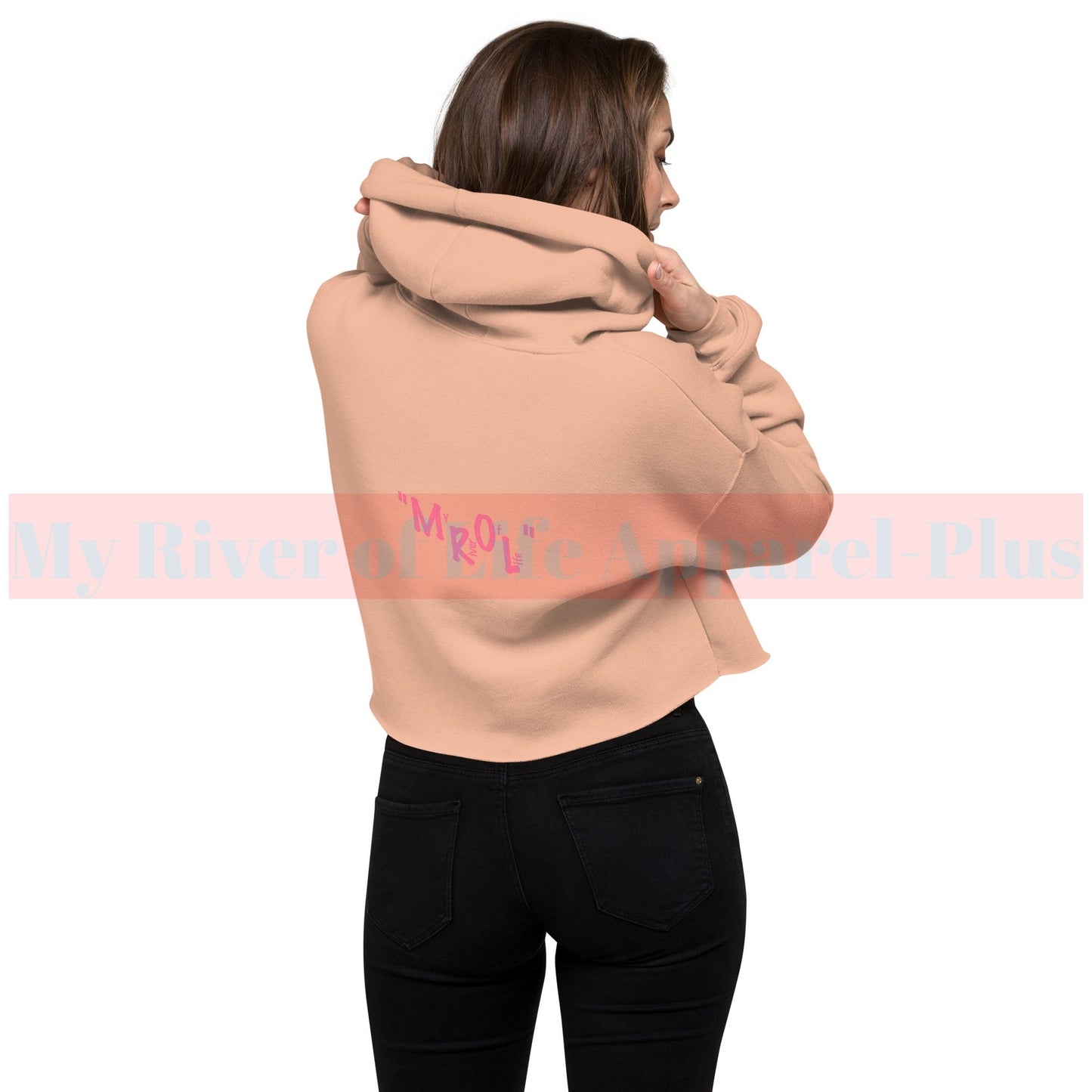 Cropped Hoodie "MROL" Pink