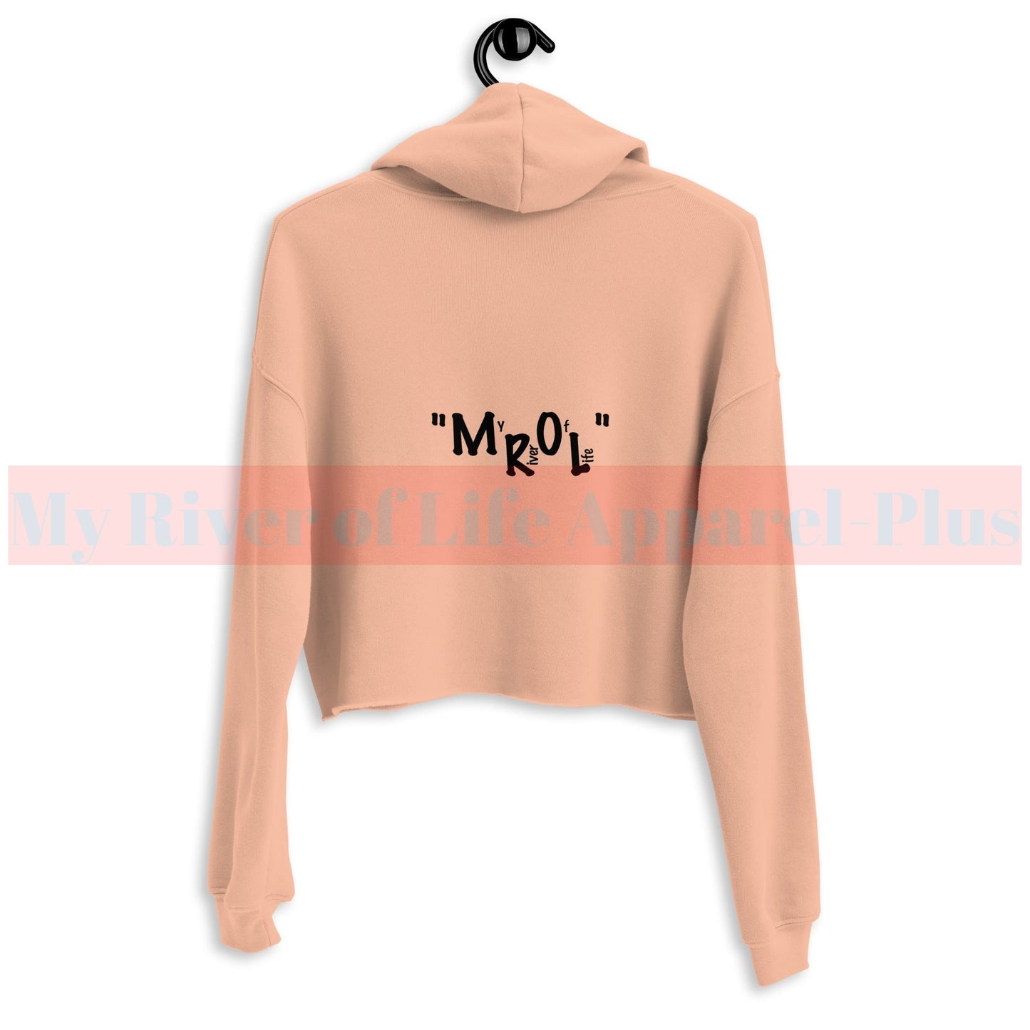 Cropped "MROL" (Bl. Lettering) Hoodie-My River Of Life Apparel-Plus