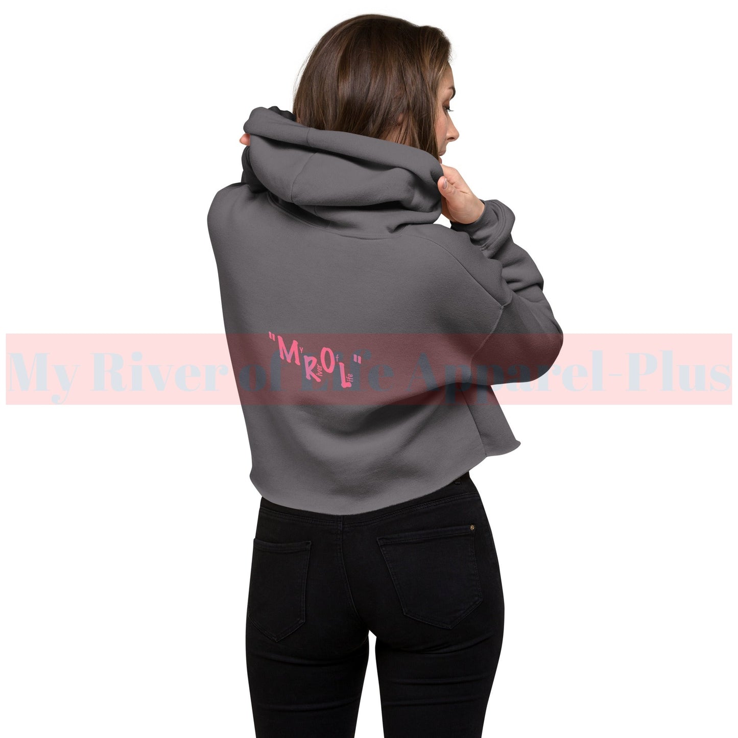 Cropped Hoodie "MROL" Pink