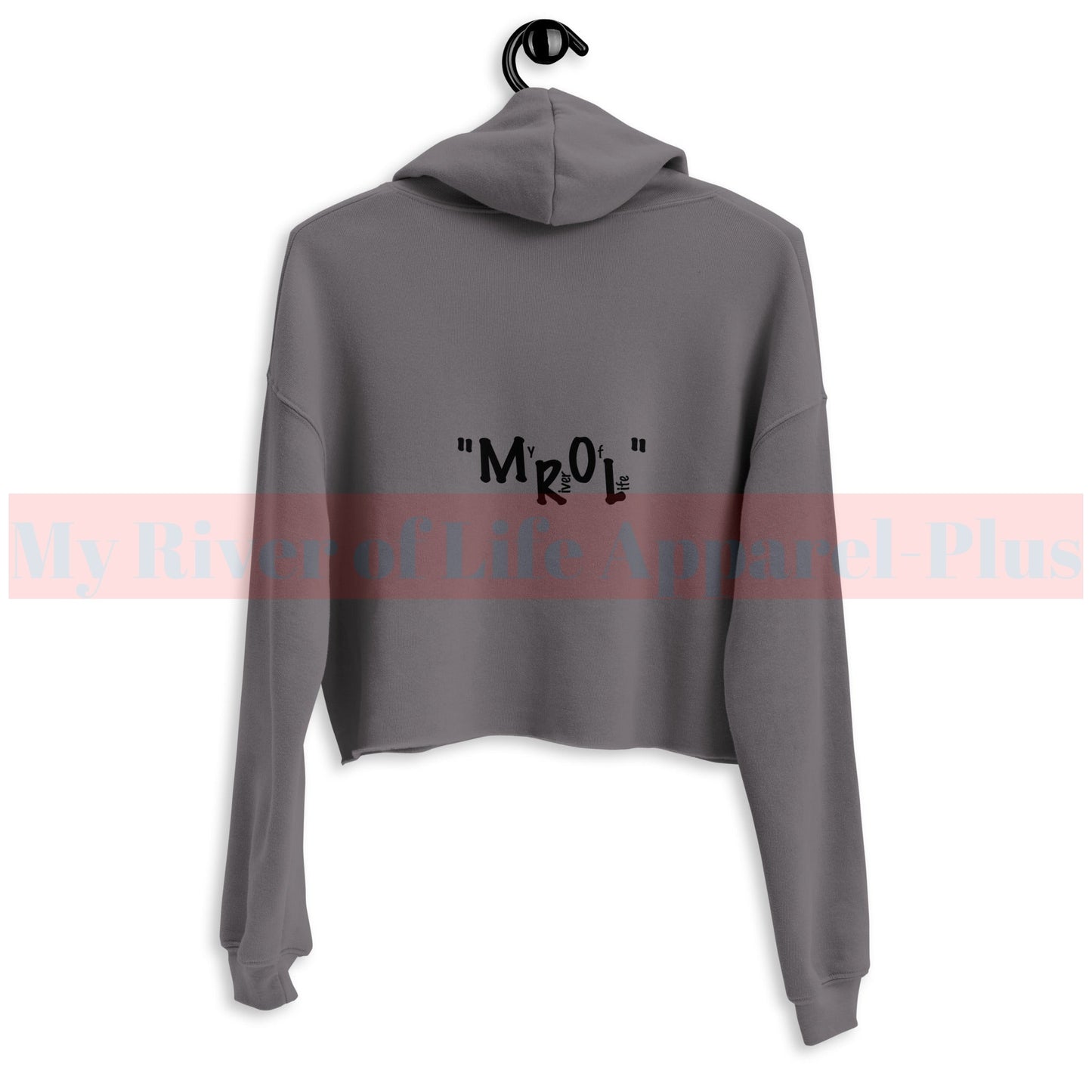 Cropped "MROL" (Bl. Lettering) Hoodie-My River Of Life Apparel-Plus