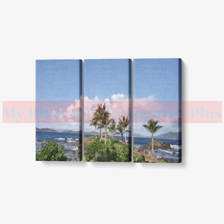 "The Palms" 3 Piece Canvas Wall Art