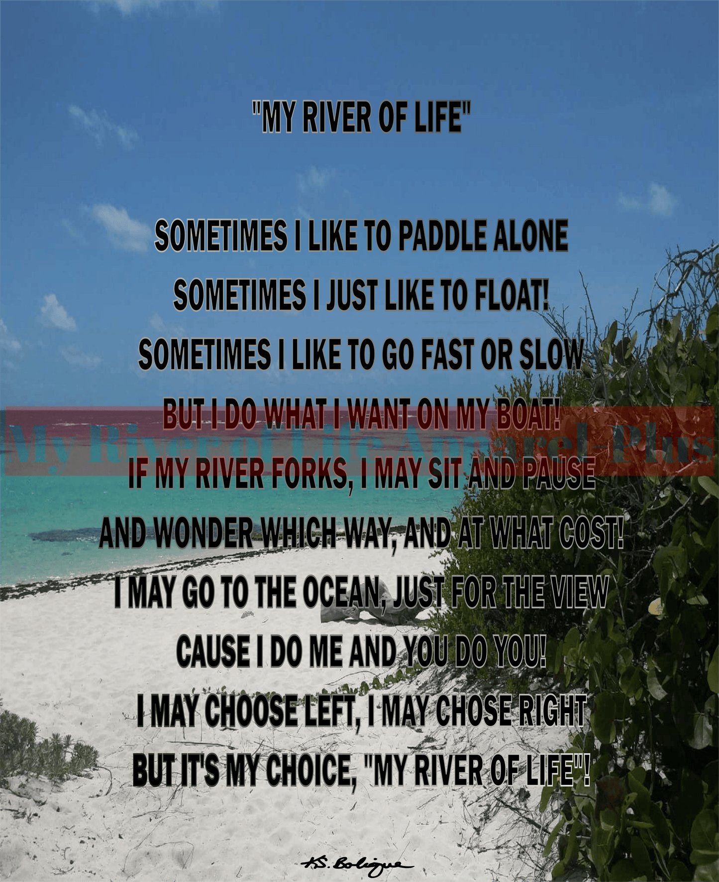"MY RIVER OF LIFE" My River of Life Apparel-Plus